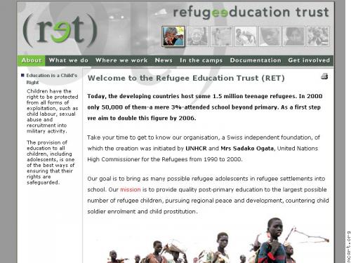 NGO Website - Refugee Education Trust