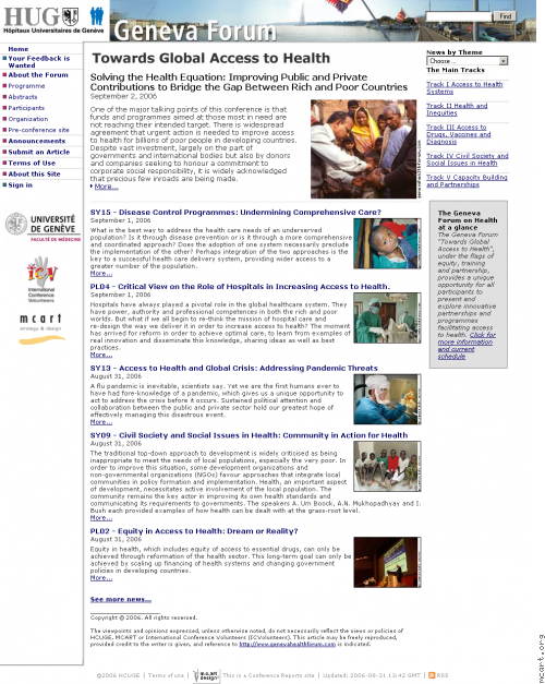 Online News - Geneva Health Forum