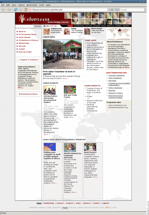 Website - ICVolunteers Federation
