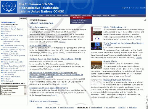 NGO Website - A new portal for CONGO